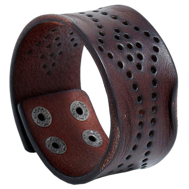 VINTAGE LEATHER CUFF BRACELET